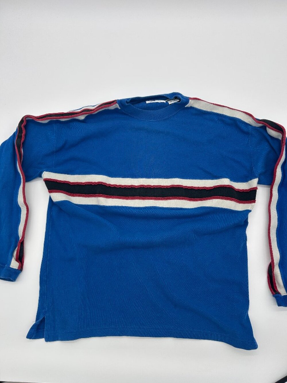 Vintage 90s Ski Tek Striped Sweater Colorblock Medium y2k Preppy